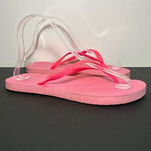 Womens OLD NAVY Classic Pink Flip Flop Sandals / Size 8